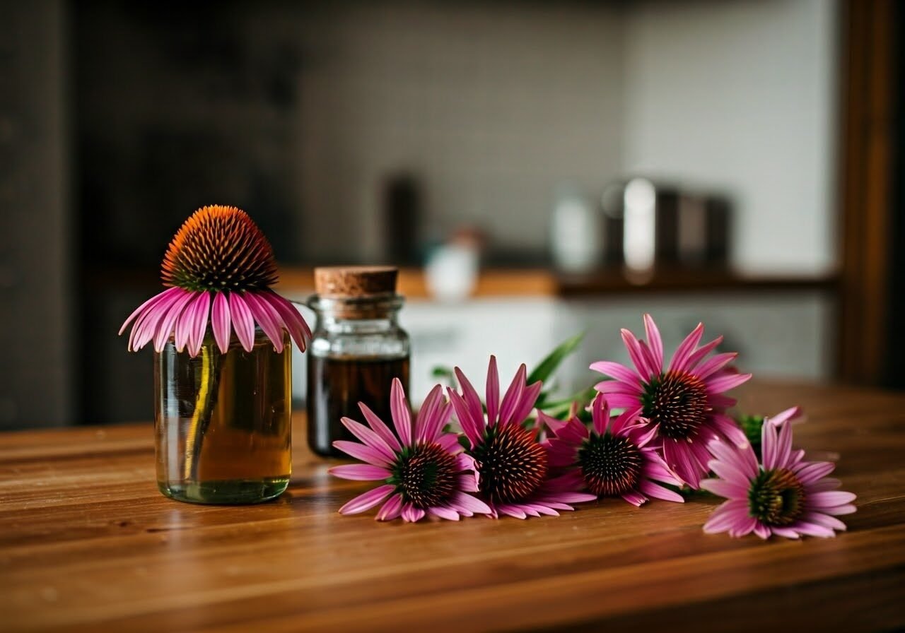 Preparing DIY echinacea remedy