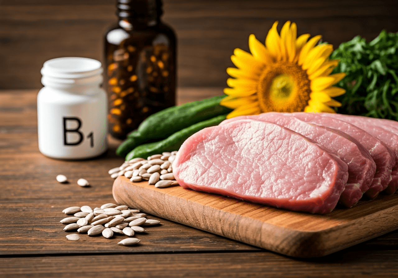 Vitamin B1-rich foods and supplements.