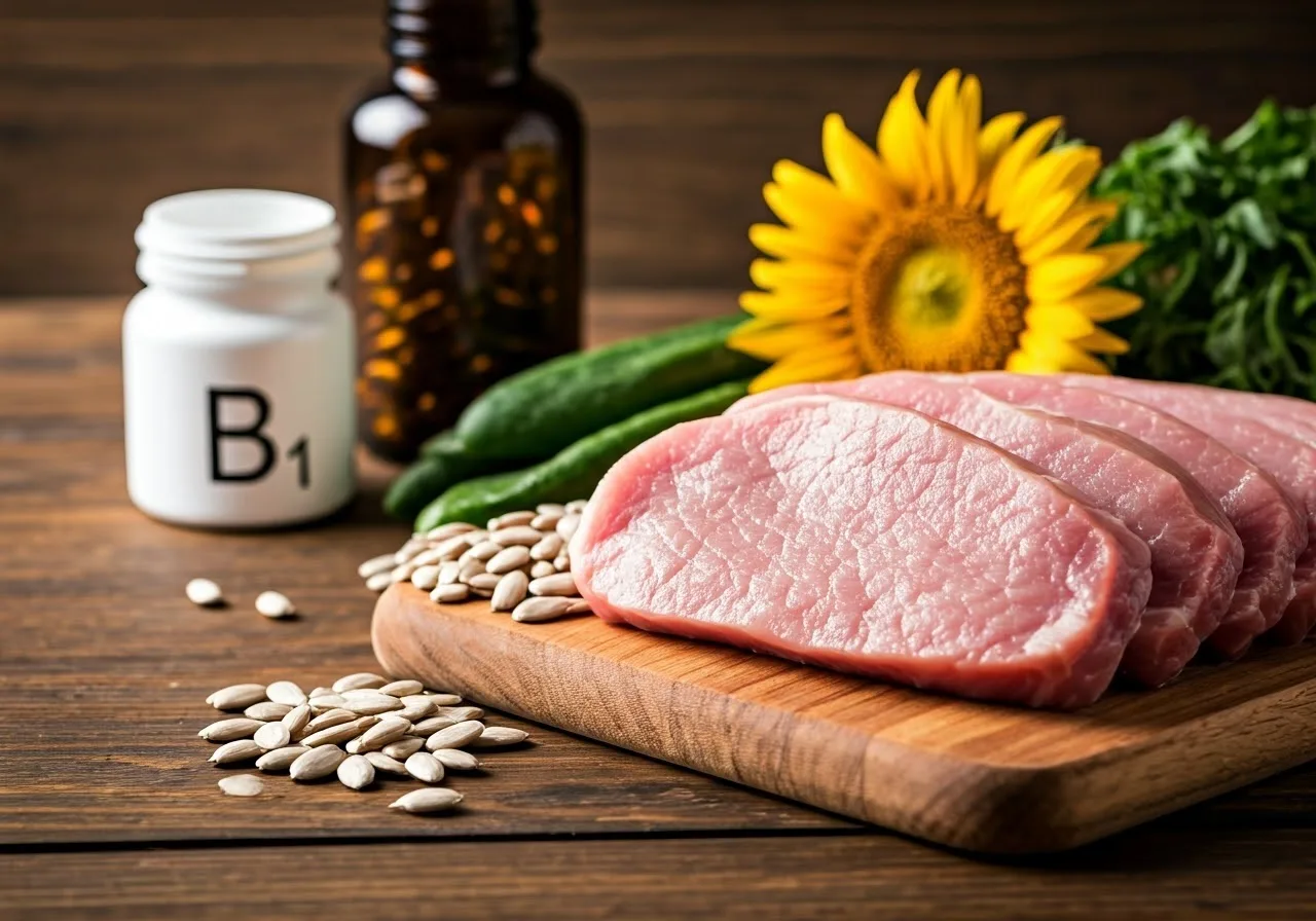 Vitamin B1-rich foods and supplements.