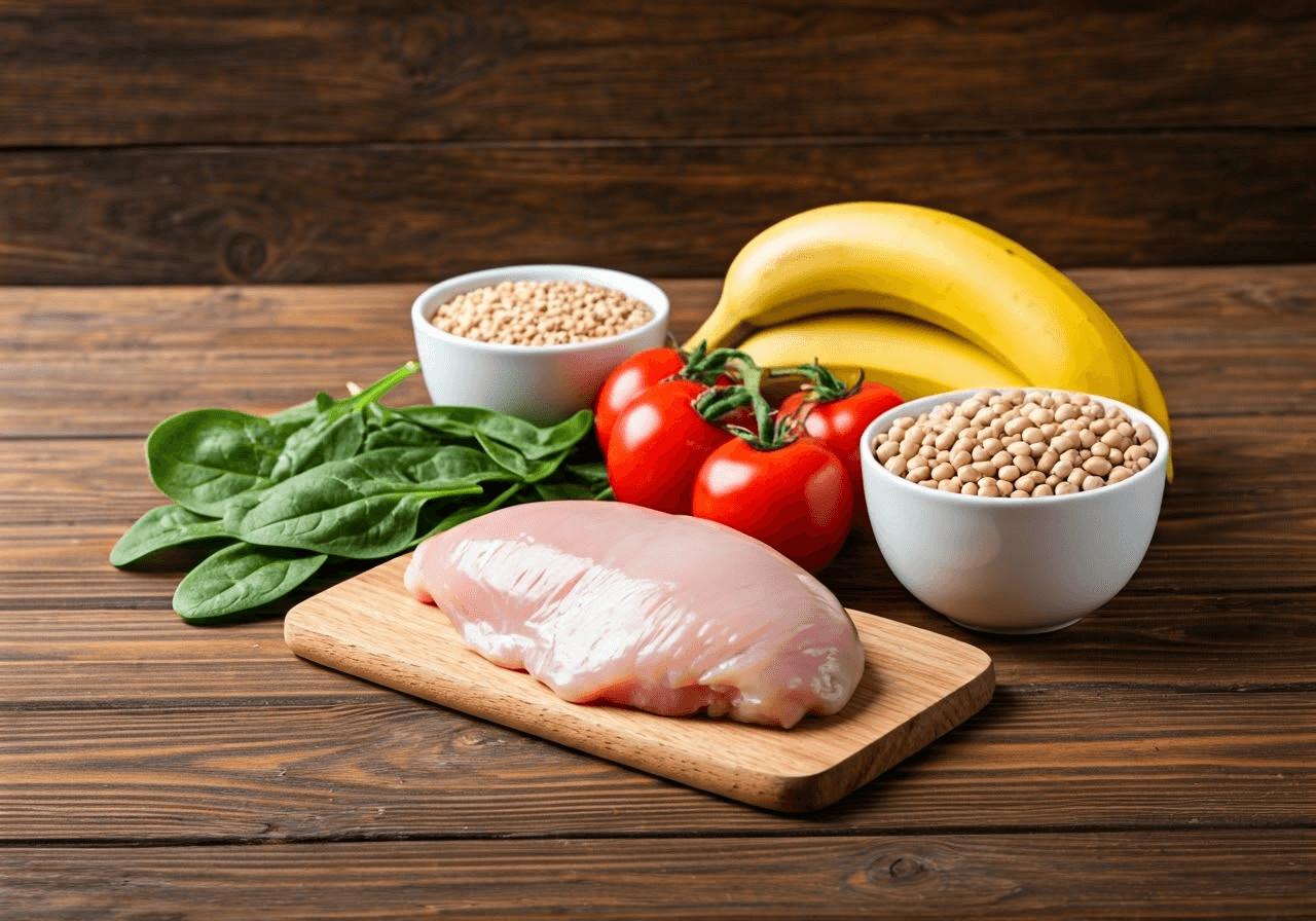 Variety of Vitamin B6-rich foods
