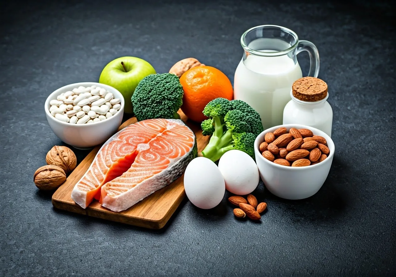 Photo-realistic healthy food items.