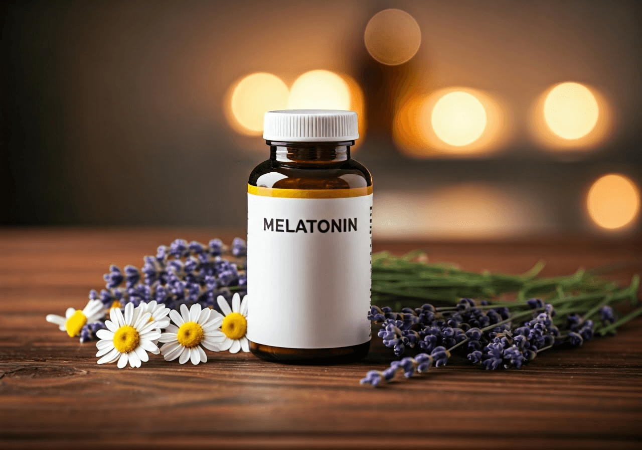 Melatonin supplement with herbs