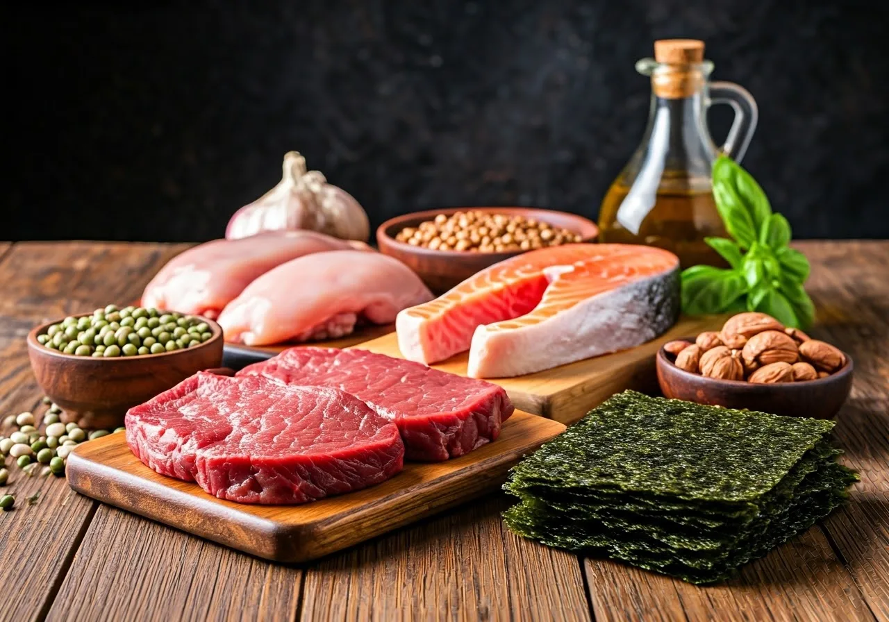 Foods rich in taurine.